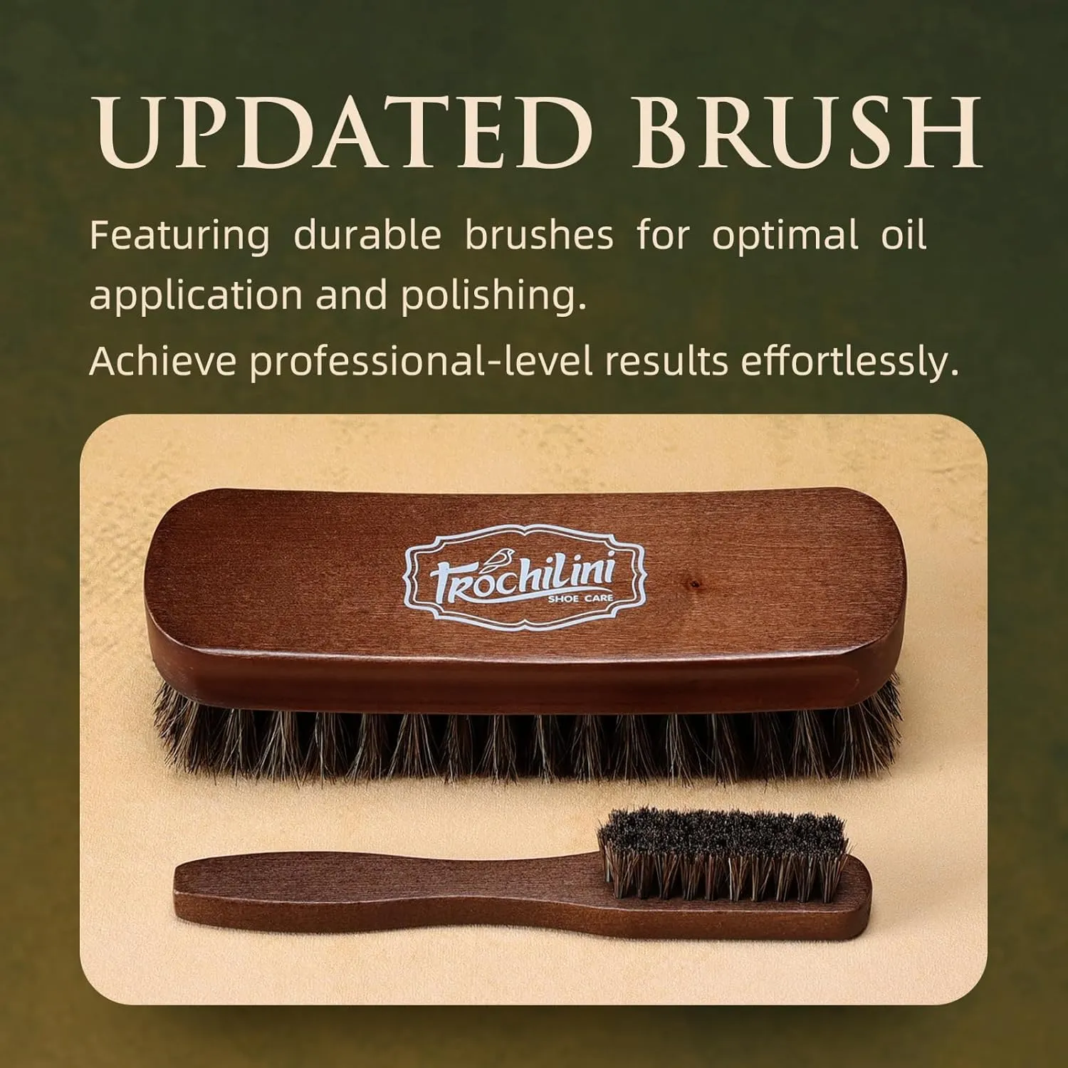 Shoe Polish Kit 13PC Shoe Shine Leather Boot Shoe Care Set Mink Oil Brushes and More for Gentle Care Cleaning