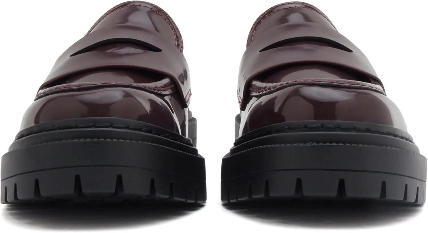 Soda “Soho” ~ Women Slip On Platform Heel Lug Sole Penny Loafer