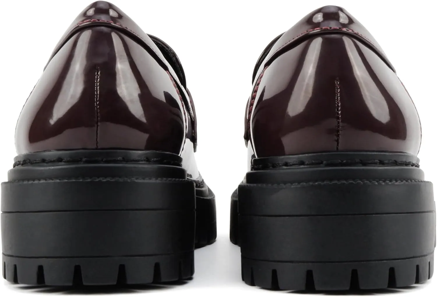 Soda “Soho” ~ Women Slip On Platform Heel Lug Sole Penny Loafer