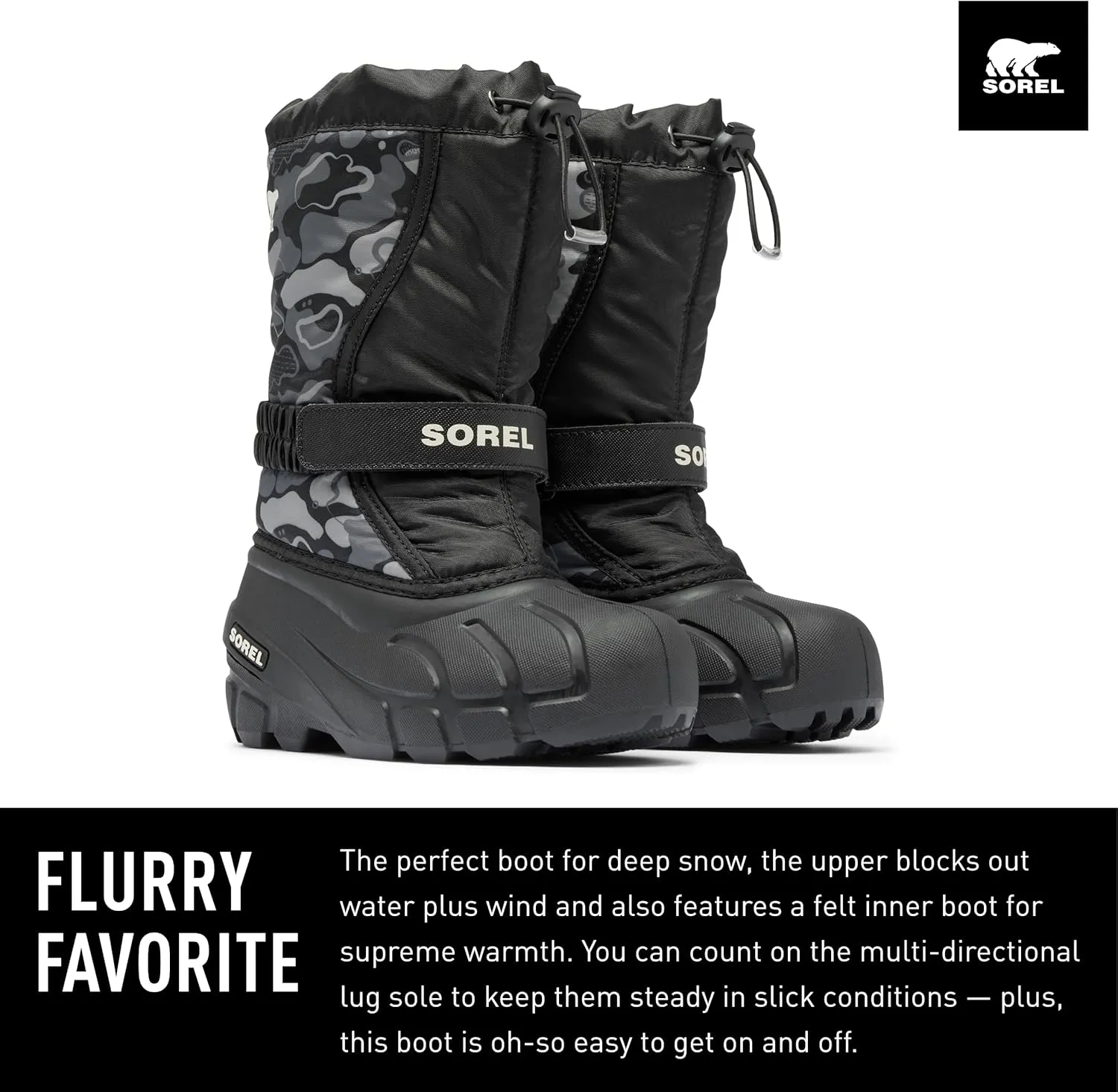 Sorel Unisex-Child Flurry Boot Print