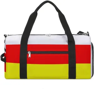 South Ossetia Flag Sports Gym Bag for Men Women with Shoe Compartment Carry On