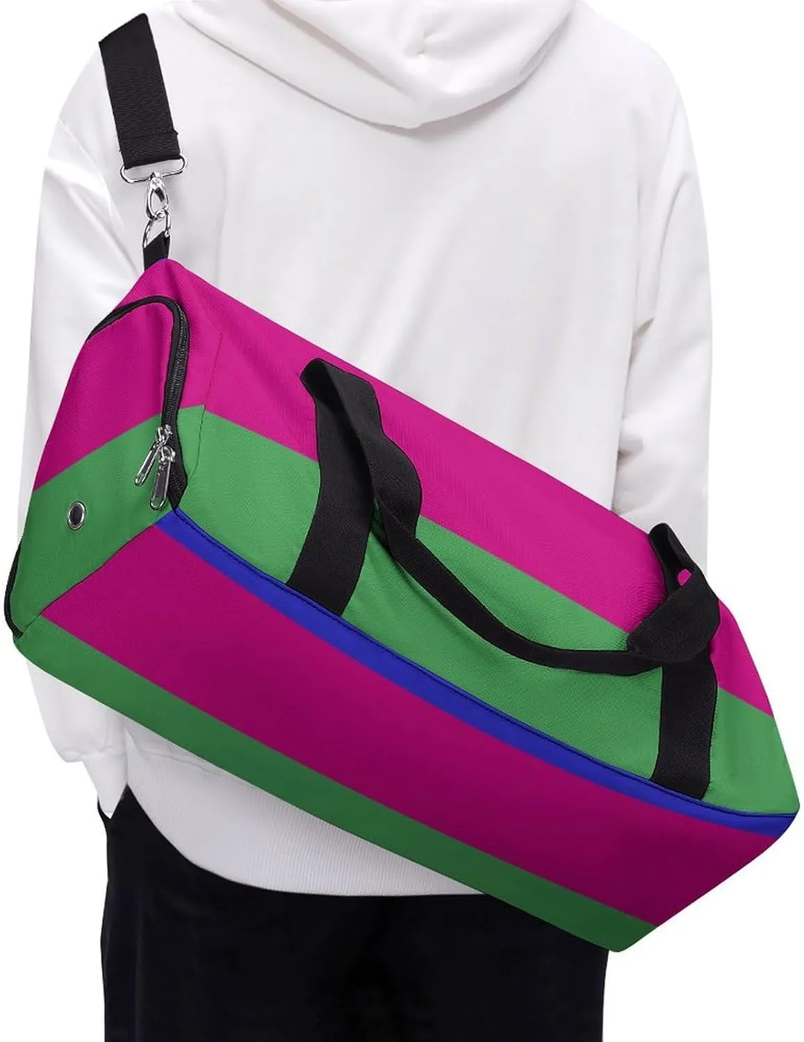 Sports Duffel Bag with Kuban Republic Flag for Men Women Shoe Compartment Weekender