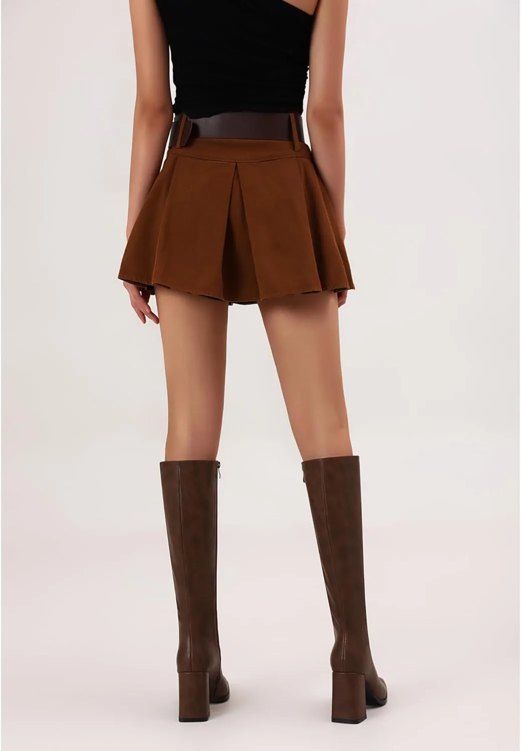 Square Toe Knee High Boots Women Chunky Block Heel Dress Tall Boots for Women High Heel GoGo Long Boots