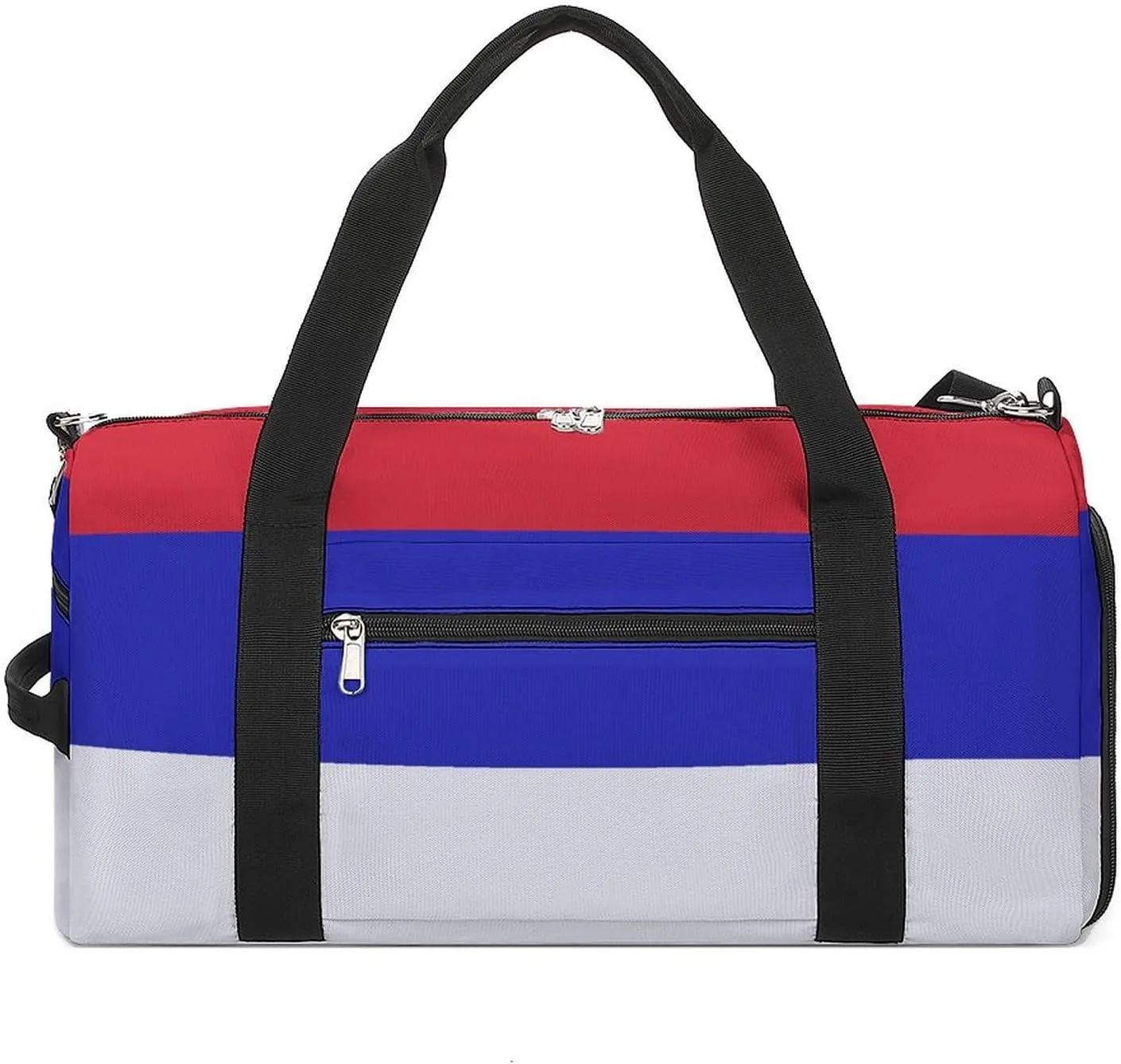 Srpska Flag Sports Gym Bag for Men Women with Shoe Compartment Carry On
