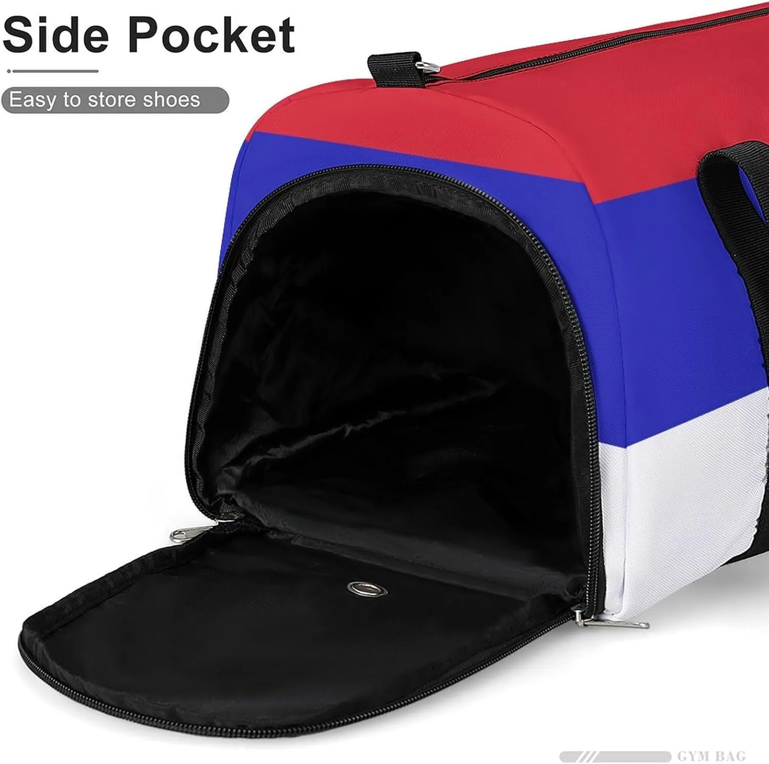 Srpska Flag Sports Gym Bag for Men Women with Shoe Compartment Carry On