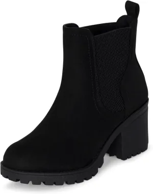 STYLISH S ABBY - Women's Platform Chelsea Ankle Boots Chunky Block Heel Lug Sole