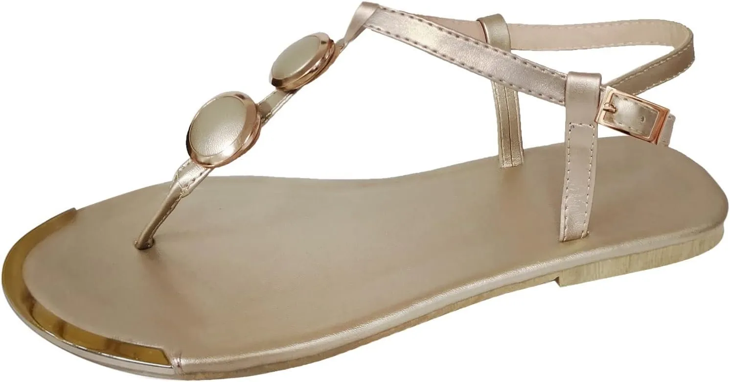 Summer Beach Sandals for Women 2025,Crystal Rhinestone Pearl Flat Sandals for Women Dressy Bling Sparkly Thong Sandals Comfortable T Strap Slip-On Shoes Casual Walking Sandals Strappy Sandals ﻿