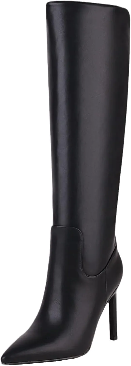 sun gurg Women's Knee High Boots Stiletto High Heels Sexy Zipper Knee Boots