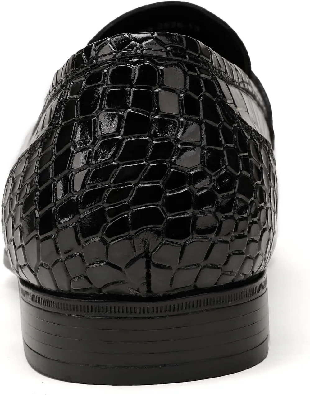 Tassel Loafer for Mens, Casual Crocodile Printed Tassel Dress Shoes Leather Slip-on Penny Loafer for Men