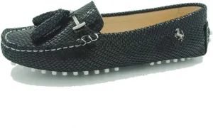TDA Womens Casual Comfort Slip-on Metal Button Tassel Leather Driving Walking Leisure Weekend Loafers Boat Shoes