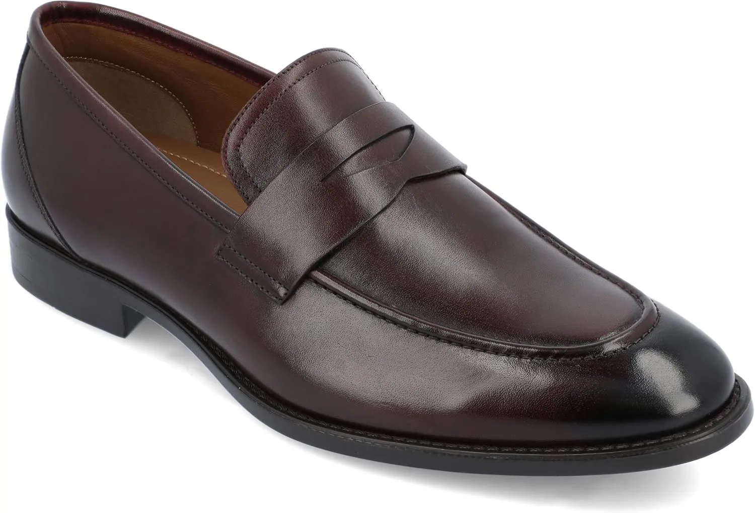 Thomas & Vine Men's Bishop Apron Toe Penny Loafer