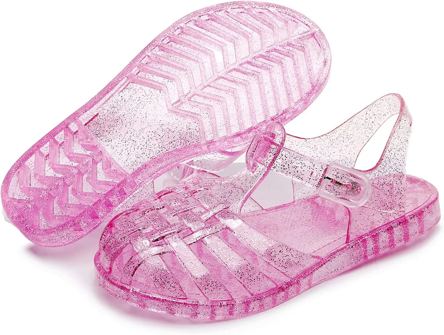 Toddler Girls Jelly Shoes Soft Unisex-Child Boys Jellies Sandals Rubber Sole Closed Toe Beach Summer Mary Jane Kids Princess Dress Flat