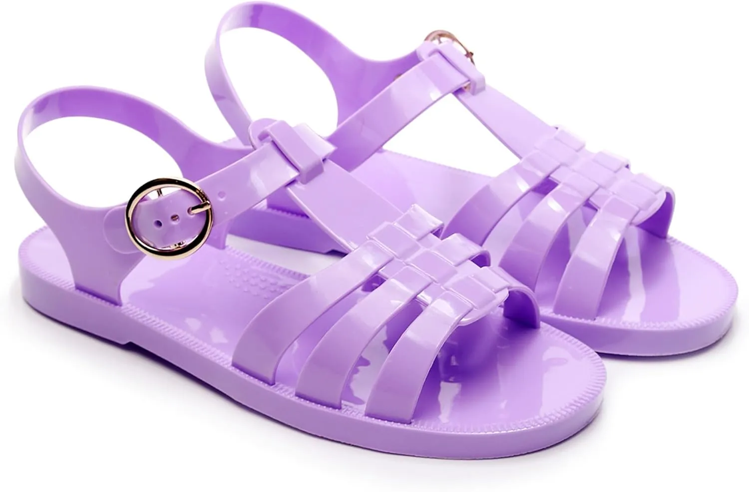 Toddler Sandals Jelly Shoes Girls Unisex Boy Flat Retro Slides Clear Kids Water Slippers Slingback Summer Beach Size 8 Adjustable Buckle Glitter Dress Soft