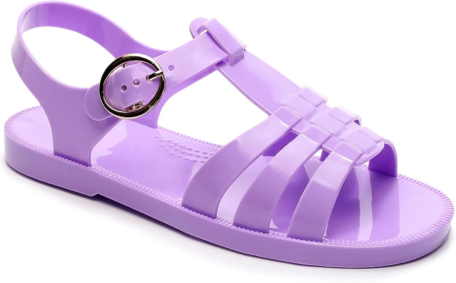 Toddler Sandals Jelly Shoes Girls Unisex Boy Flat Retro Slides Clear Kids Water Slippers Slingback Summer Beach Size 8 Adjustable Buckle Glitter Dress Soft