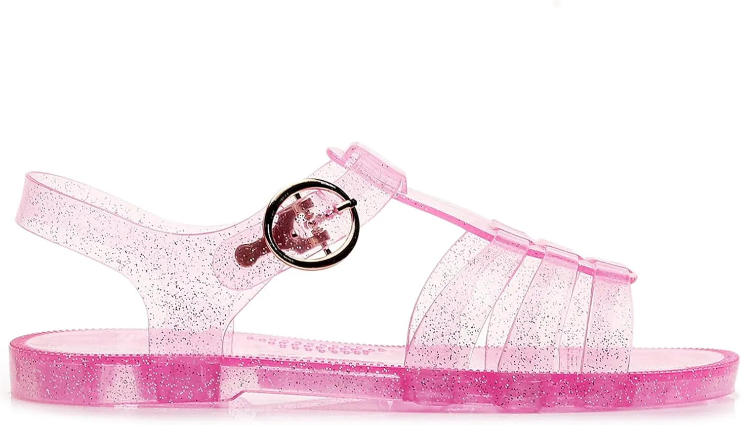 Toddler Sandals Jelly Shoes Girls Unisex Boy Flat Retro Slides Clear Kids Water Slippers Slingback Summer Beach Size 8 Adjustable Buckle Glitter Dress Soft