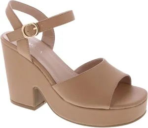 TOP Moda Women Open Toe Ankle Strap Platform Chunky Block High Heeled Sandals