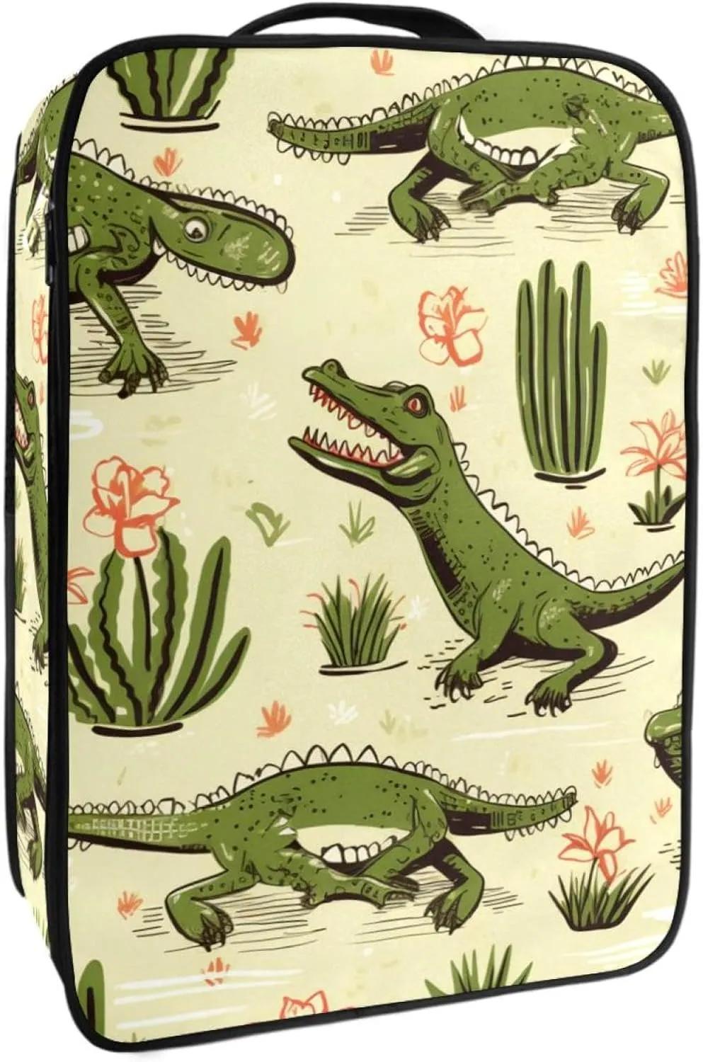 Travel Shoe Bag,Waterproof Portable Organizer Storage Shoe Pouch,Crocodile Green Plant