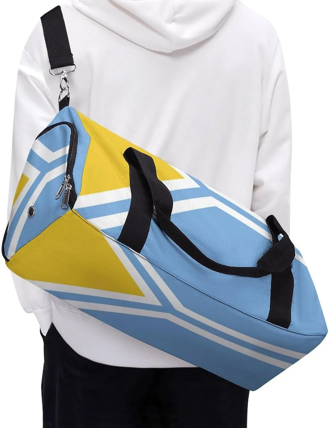 Tuva Flag Gym Bag for Men Women with Waterproof Shoe Compartment Travel Tote