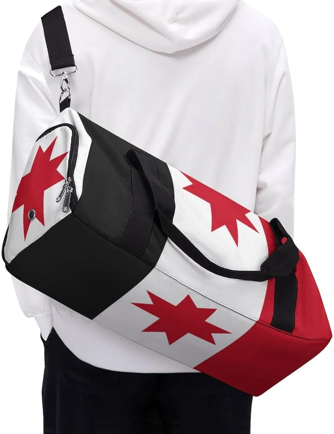 Udmurtia Flag Travel Bag for Boys Girls with Shoe Compartment and Wet Pocket