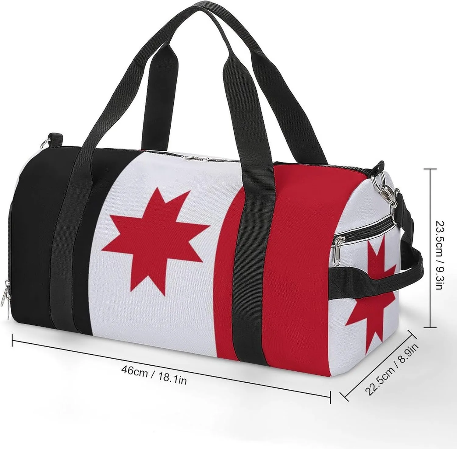 Udmurtia Flag Travel Bag for Boys Girls with Shoe Compartment and Wet Pocket