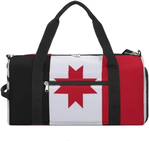Udmurtia Flag Travel Bag for Boys Girls with Shoe Compartment and Wet Pocket