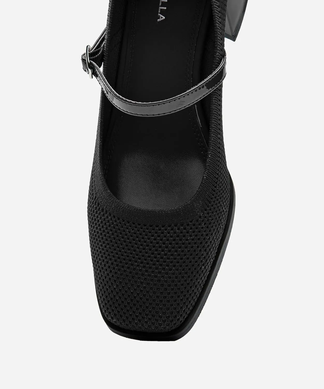Vintage Patent Mary Jane Pumps, Women's Chunky Heel