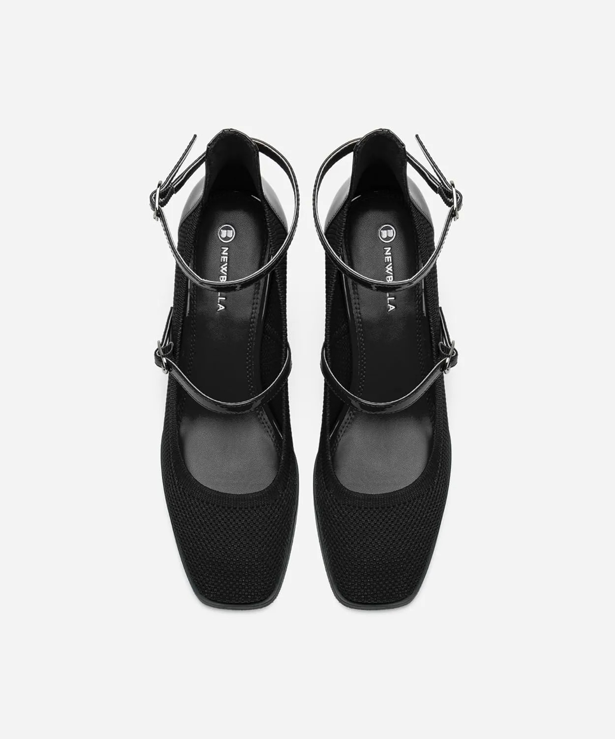 Vintage Patent Mary Jane Pumps, Women's Chunky Heel