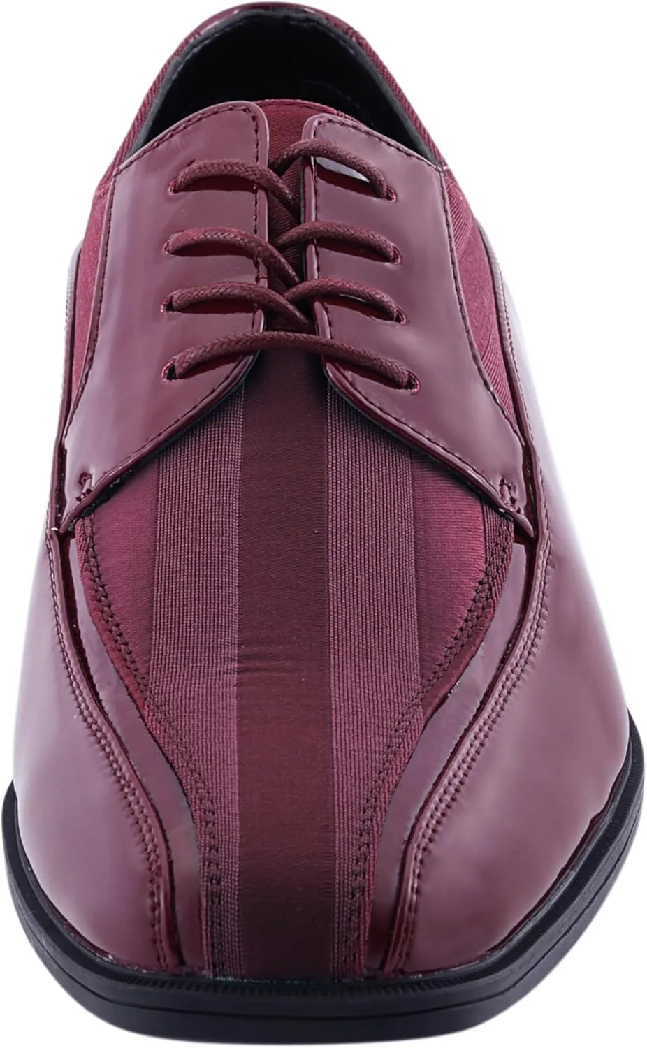 Viotti 179, Casual Dress Oxford Shoes for Men, Satin Striped Lace-Ups, Men's Business Casual Leather & Satin Shoe, for All Formal Occasions