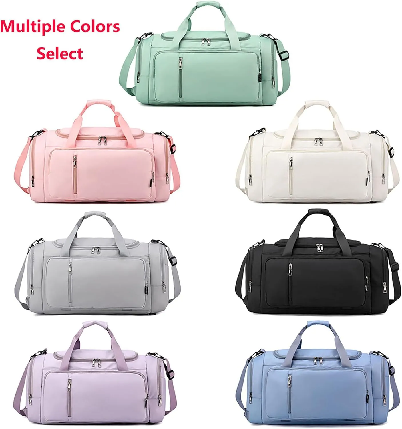 Waterproof Duffel Backpack with Shoe Compartment Dry Wet Separation 20"L Travel Gym Bag for Women Men (Green)