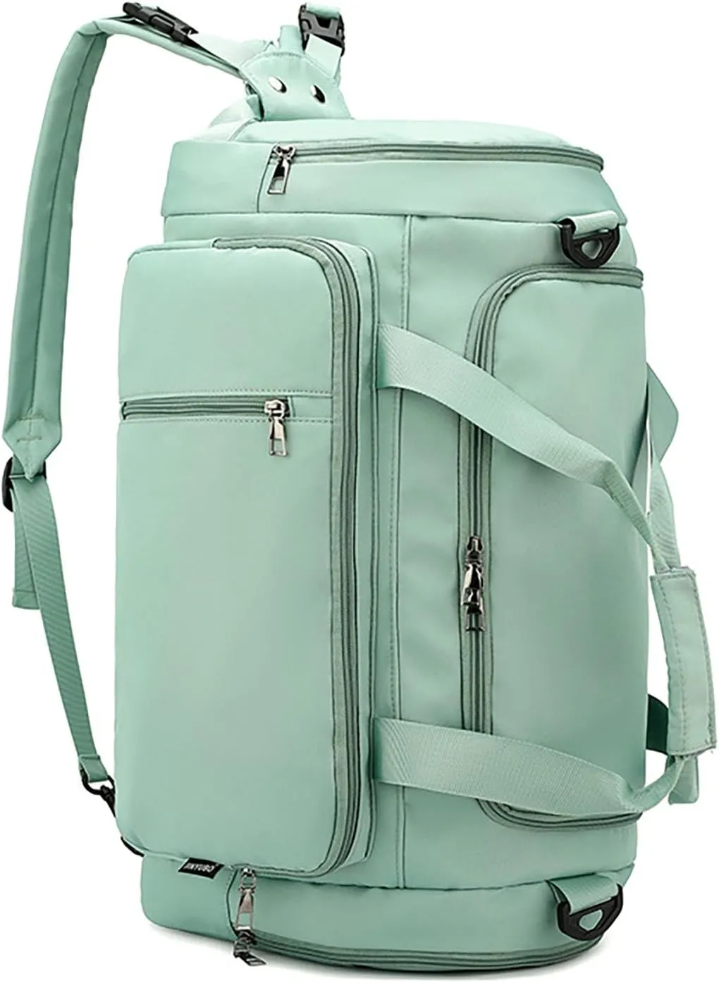 Waterproof Duffel Backpack with Shoe Compartment Dry Wet Separation 20"L Travel Gym Bag for Women Men (Green)