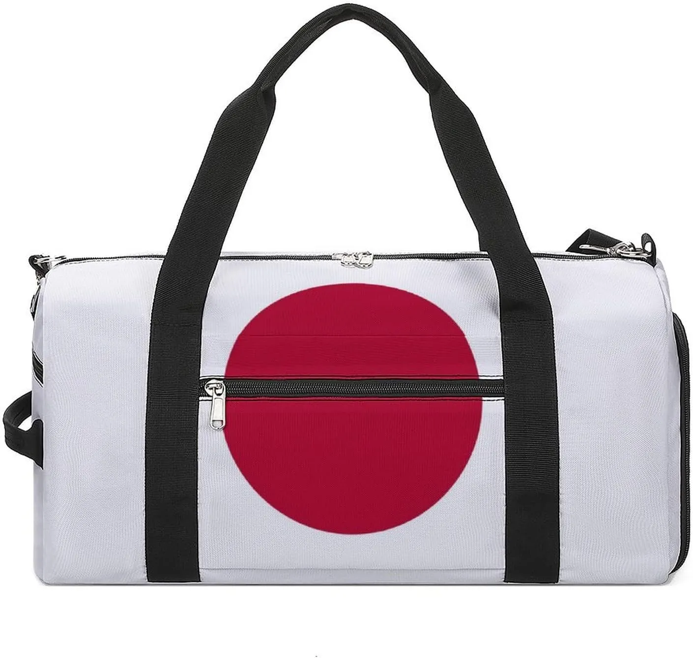 Waterproof Travel Duffel Bag Japan Flag for Men Women Shoe Compartment