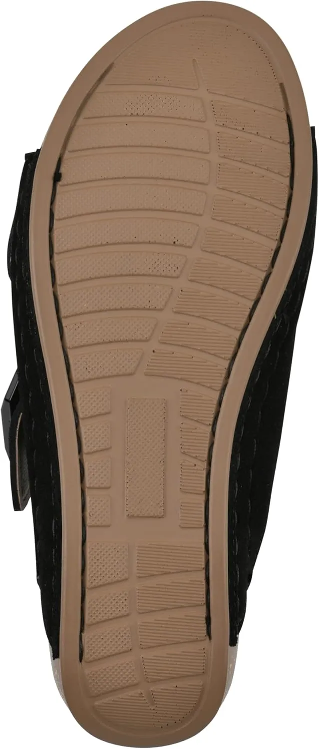 WHITE MOUNTAIN Women's Fearful Double-Strap Mini-Wedge Sandal