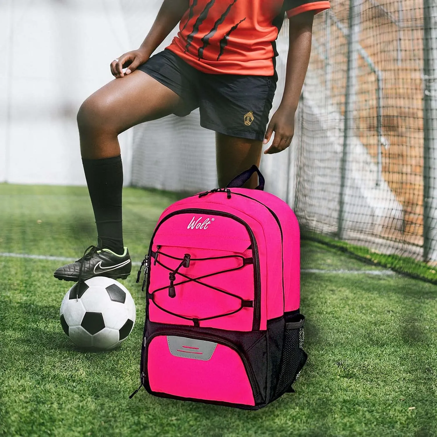 WOLT Youth Soccer Bag, Soccer Backpack, Basketball Backpack with Cleat Shoe and Ball Compartments Volleyball Backpack