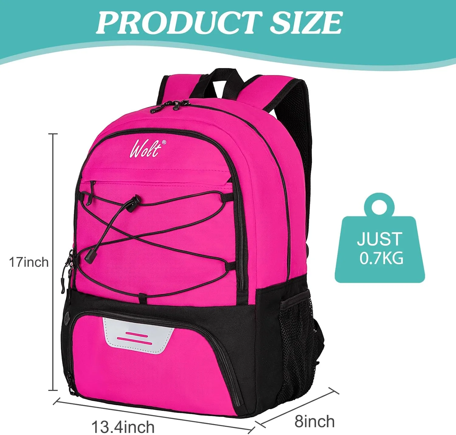 WOLT Youth Soccer Bag, Soccer Backpack, Basketball Backpack with Cleat Shoe and Ball Compartments Volleyball Backpack