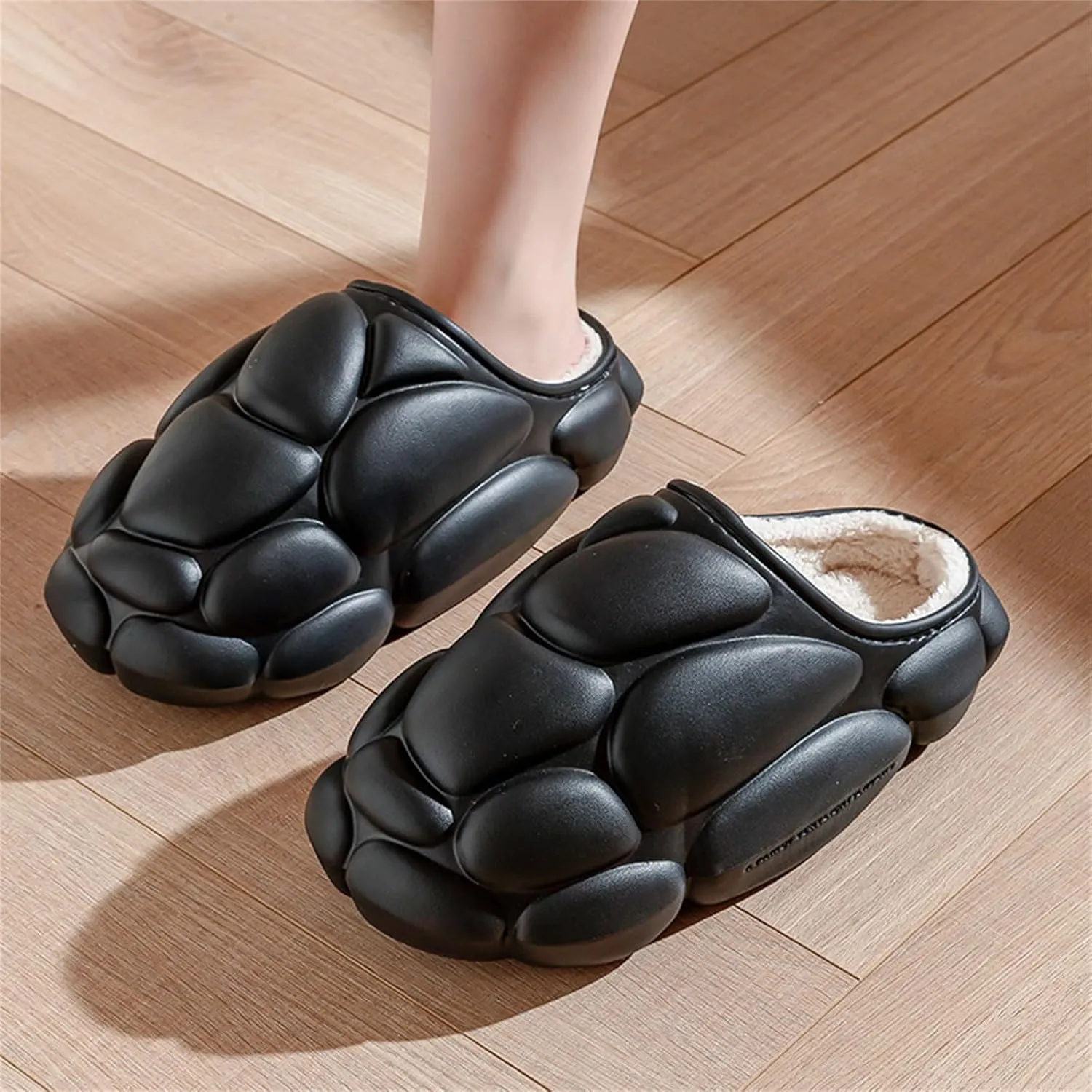Women Indoor Outdoor Slippers Winter Woolen Slippers Womens Slippers with Arch Support No Fur Fuzzy Slippers for Men Funny Matching Christmas Pjs for Couples Gifts for Her 2023