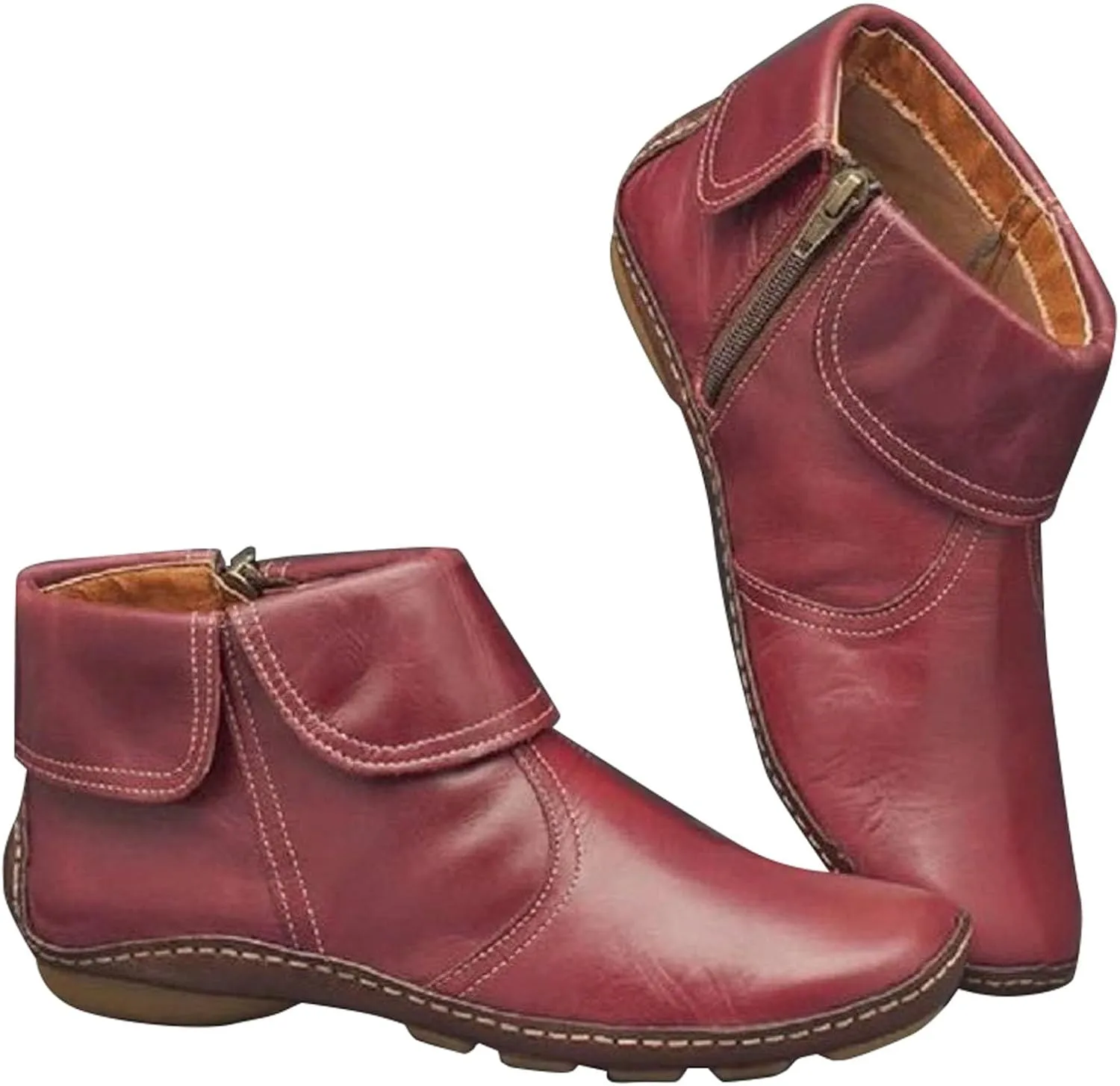 Womens Boots Ankle Ankle Rain Boots Pointed Toe Booties for Women Women Dress Low Heel Womens Western Leather Booties and Ankle Boots Womens Black Ankle Mid Calf Boots Low Heel