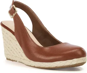 Womens Espadrilles Wedge Sandals Closed Toe Slingback Wedges Pumps Platform Heeled Sandal