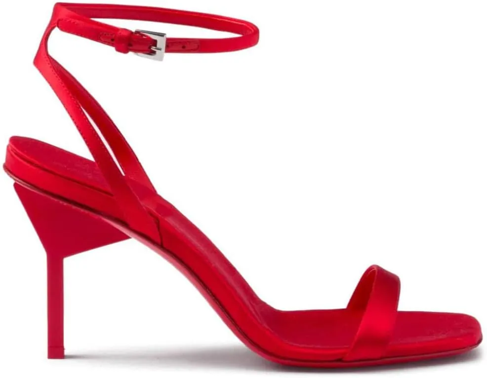 Women's Open Toe High Heel Sandals Slingback Strappy Heels Satin Stiletto Pumps Sexy Dress Shoes for Party Wedding Prom