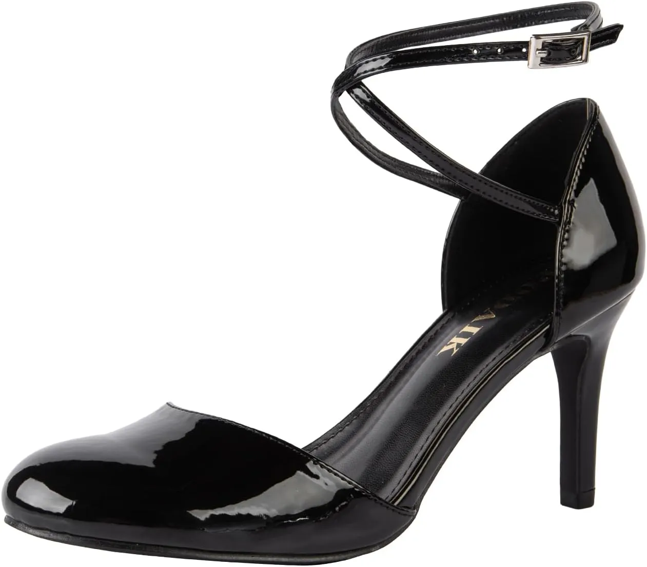 Women's Pumps Round Toe Ankle Strap Stiletto Heels Wedding Party Dressy Shoes