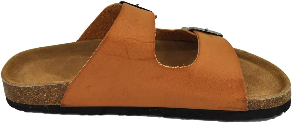 Womens Slippers Slip On Flip Flops T-Strap Cork Sole Casual Flat Slides Sandals