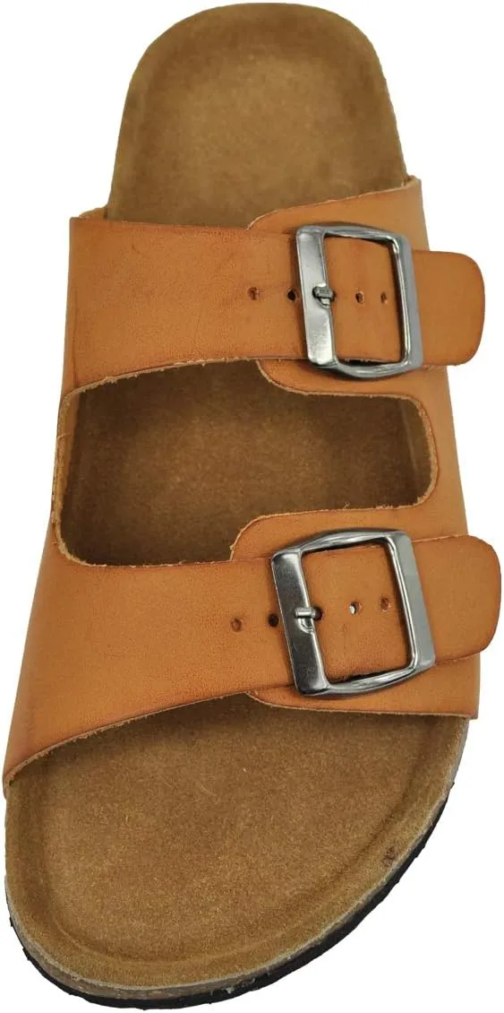 Womens Slippers Slip On Flip Flops T-Strap Cork Sole Casual Flat Slides Sandals