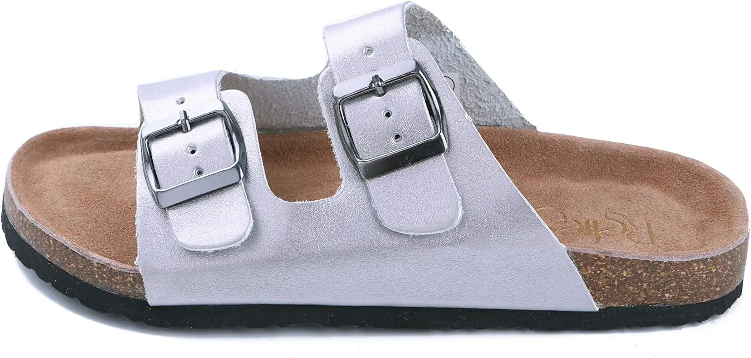 Womens Slippers Slip On Flip Flops T-Strap Cork Sole Casual Flat Slides Sandals
