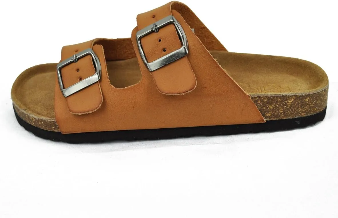 Womens Slippers Slip On Flip Flops T-Strap Cork Sole Casual Flat Slides Sandals