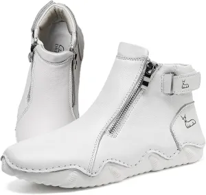 Women's Suede Round Toe Zipper Chukka Boot Warm Fur Lined Snow Boot Ankle High Top Casual Booties Winter Cold Weather outdoor hiking Boots