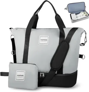 WOOMADA Weekender Bag for Women, Travel Duffel Bags with Shoe Compartment & Wet Pocket, Personal Item Bag for Airlines