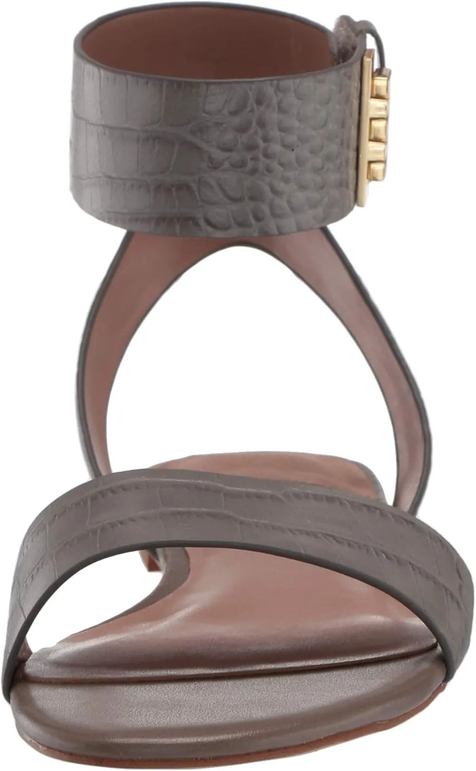 Zac Posen Women's Flat Sandal with Velcro Closure Ankle Strap Mule