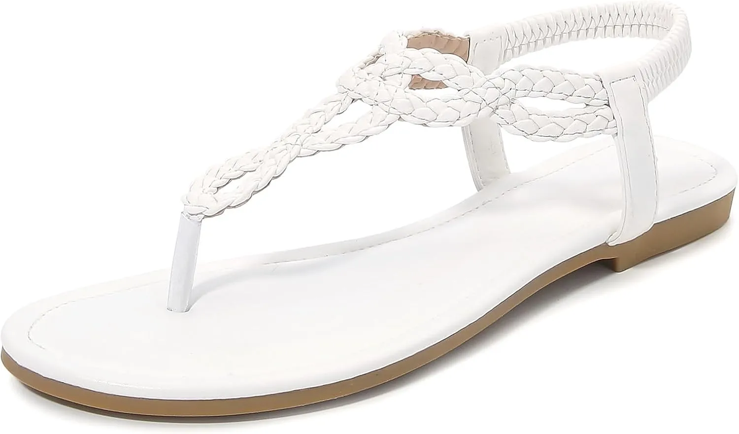 zeetoo Women's Flat Sandals Summer T-StrapThong Bohemian Casual Comfortable Dressy Sandals for Women