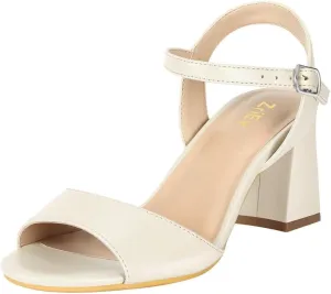ZriEy 2.8 Inch Strappy Chunky Block Heeled Sandals for Women Open Toe Ankle Strap Mid High Heels Weddings Parties Daily Wear Shoes